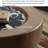 Italian round marble coffee table set