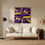 Hard Edge 10, art mural en métal mauve