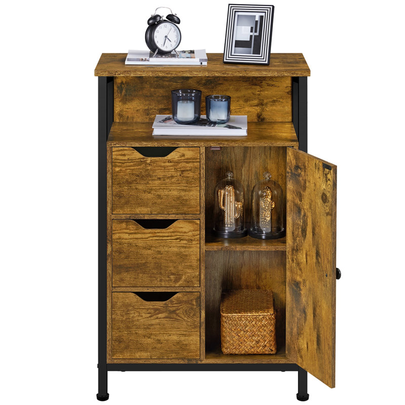 Armoire de rangement au sol, Brun rustique