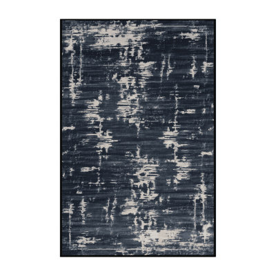 Tapis abstrait gris lavable à la machine
