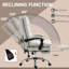 Fauteuil de bureau en microfibre à massage, fauteuil inclinable chauffant avec repose-pieds-1094427096