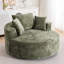 Fauteuil d'appoint rond, fauteuil demi-tonneau pivotant sur chenille à 360 °, canapé-lit moelleux moderne-1531300147