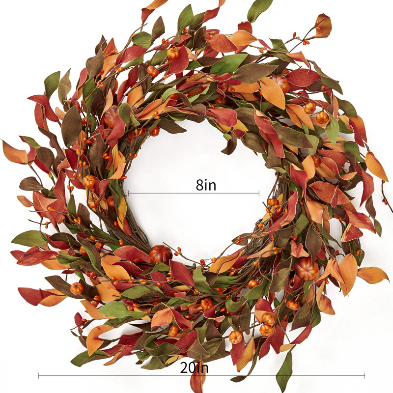 Couronne fausse citrouille 20 po