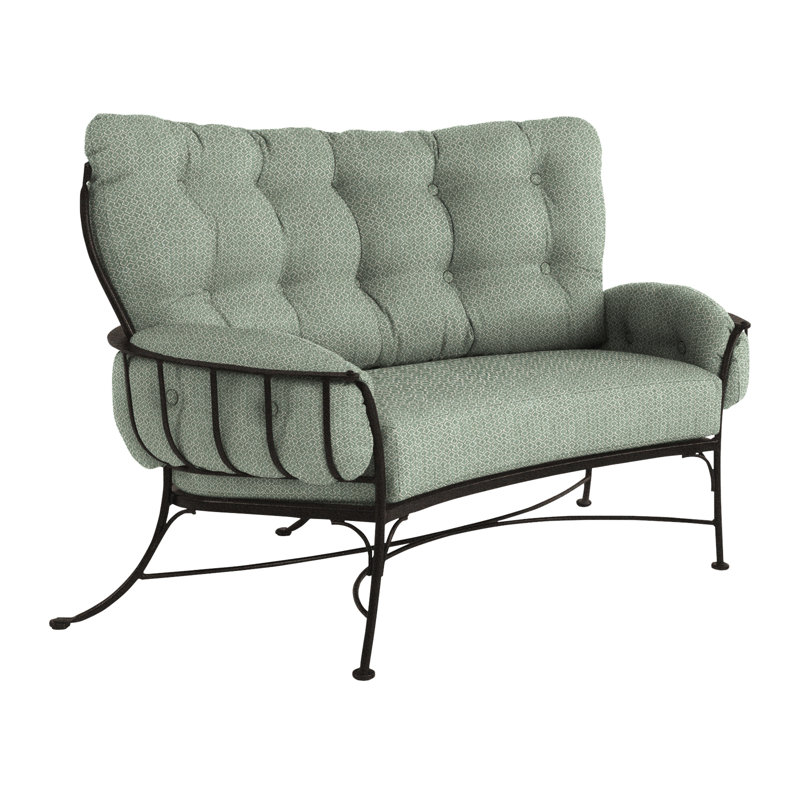 Monterra Outdoor 2 - Seat Loveseat, Carbon Black, Alcazar Redwood
