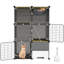 Cage à chat 3 niveaux 27,95 x 13,78 x 42,13 po avec bac à litière et hamac