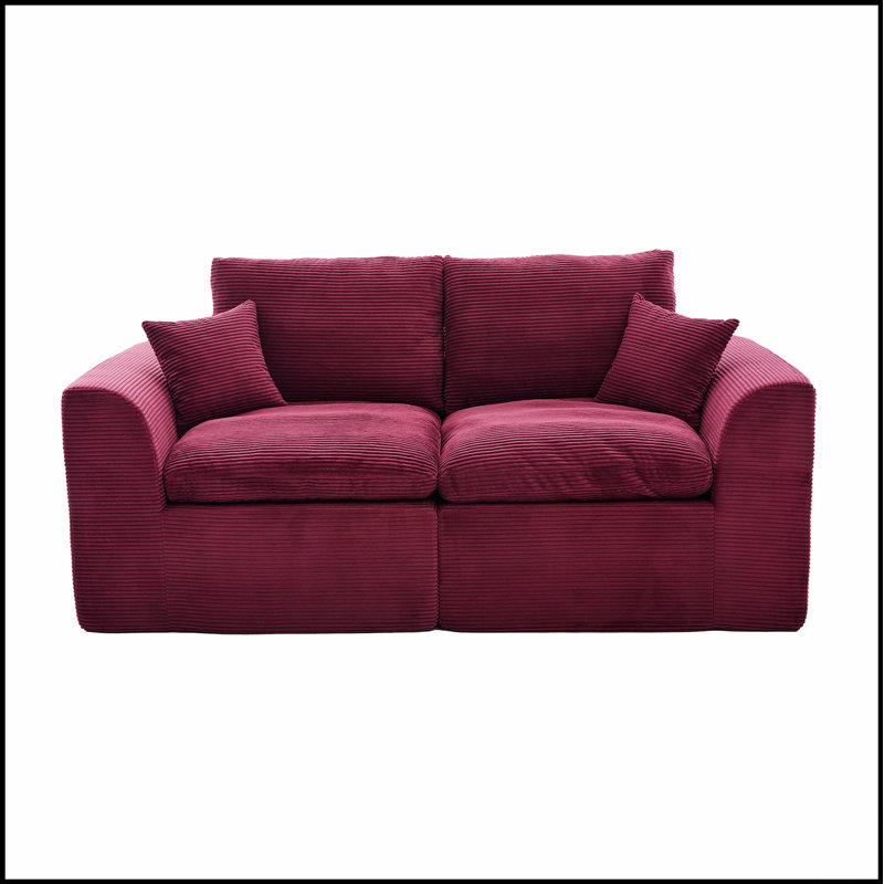 Modular Sectional Sofa Cloud Couch, Comfy Modern 2 Seater With Removable Cushion Covers For Easy Cleaning And No Assembly