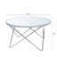 Round Coffee Table for Living Room Furniture Centre Table with Stainless Steel Base