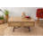 Modern Scandinavian Coffee Table with Metal Legs, Brown Melamine Coated Chipboard, 35.4 x 17.3 x 23.6 inches | Durable Design, Supports Up to 33 lbs | Elegant Solid Color, Perfect for Living Room & Lounge Spaces