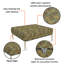 Housse de coussin extérieure carrée imprimée, housse de canapé décorative avec passepoil-156875411