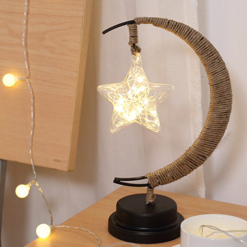 Étoile décorative à DEL fabriquée à la main USB en fer forgé nuit