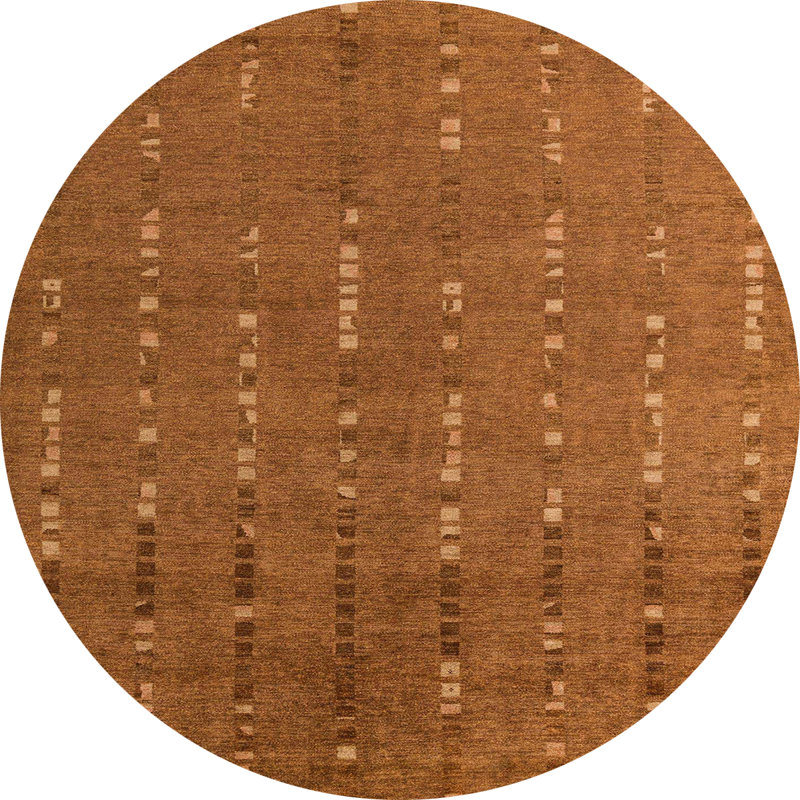 Wool Abstract Indoor Rug, Round 4'