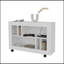 Console en mélamine avec rangement ouvert