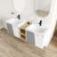 Meuble-lavabo double 59,6 po avec plateau en céramique 59,6 po