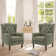 Button-Tufted Small Wingback Accent Chair with Rolled Arm and Thick Padded Cushion