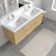  Angela 60 inch Fully Assembled Double Floating Bathroom Vanity with Solid Surface Sink