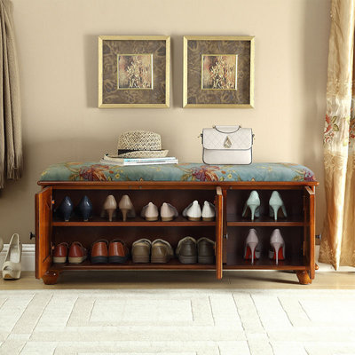 Upholstered Shoe Storage Bench