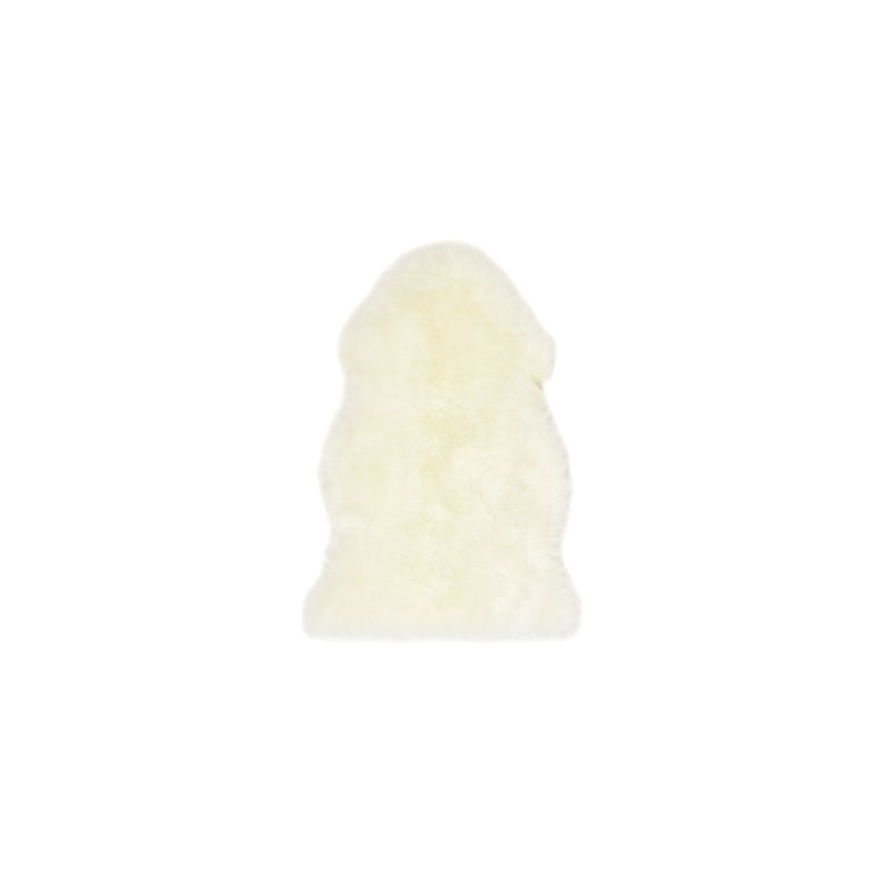 Fredrikstad Solid Colour Sheepskin Area Rug, Novelty 67 x 95cm