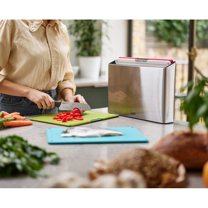 Folio™ Icon Steel 4-Piece Cutting Board Set with Stainless Steel Case