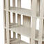 Bibliothèque ovale en bois ouverte, bibliothèque autoportante à cadre en panneau de fibres à densité moyenne, support de rangement à 5 niveaux facile à assembler pour le salon, décoration de bureau à domicile-581312291