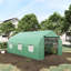 Serre de jardinage de 11,5 pi x 10 pi x 7 pi, structure en acier galvanisé, grande pelouse avec revêtement en filet 11,5 pi x 10 pi x 7 pi, revêtement, ventilation par croissance des plantes