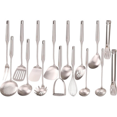 Ensemble de petites et grandes cuillères de cuisson en acier inoxydable 18/10