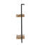 Tablette murale en fer et en bois, 12 x 6 x 27 po, avec rainures en plaques, tablette de style industriel pour présentation, rainures