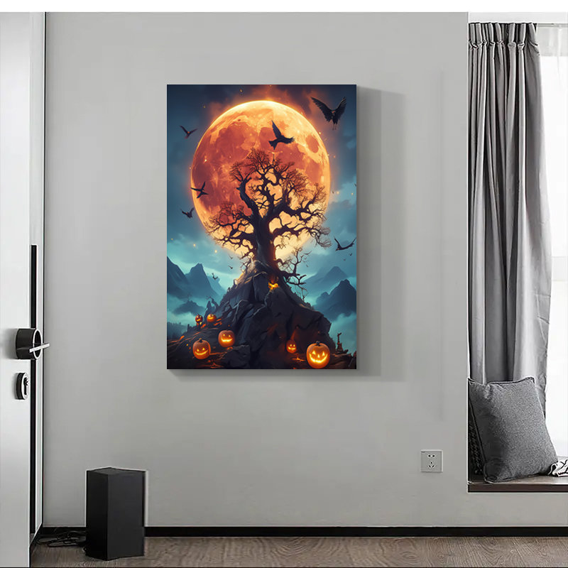 Art mural d'Halloween, H 18 po x l 12 po