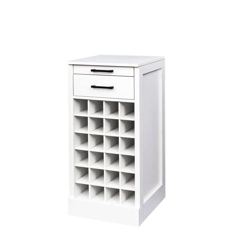 28 armoires buffet en noyer brun - Rehausse l'apparence élégante du bar à vin modulaire Home Beauty, Blanc