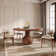 Gullveig Space-Saving Rotating Circle Dining Table With Lazy Susan Solid Wood Vase-Shape