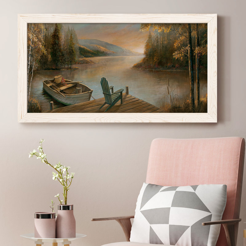 Tranquil Waters - Peinture sur toile encadrée, Blanc