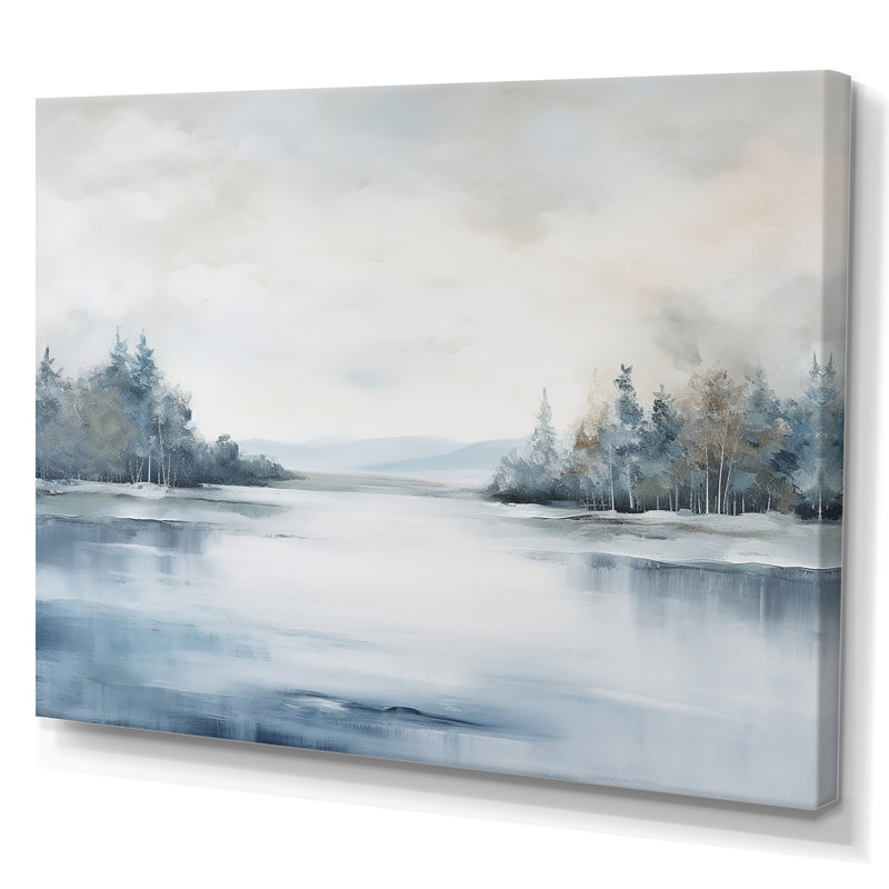 Scandinavian Lake Tranquility I sur impression sur toile, H 34 po x l 44 po x P 1,5 po, Toile tendue