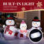 Décoration de Noël famille de bonhomme de neige illuminé 6,2 pi avec bruant