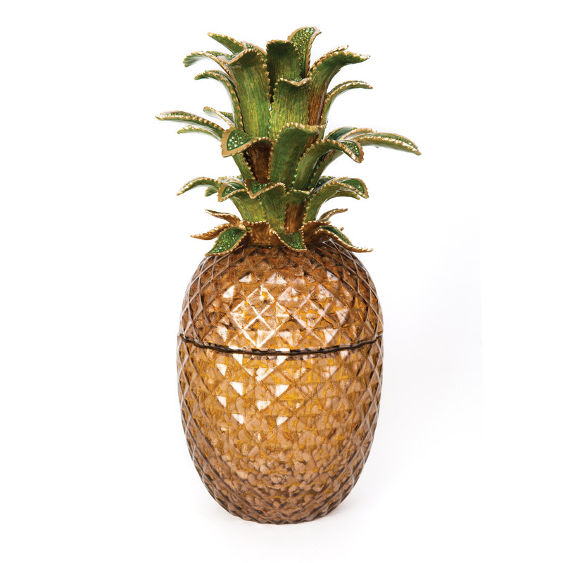 Winston Pineapple Jeweled Glass Jar