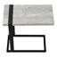 Table d'appoint, en forme de C, bout, côté, collation, salon, métal stratifié, contemporain, moderne-601599614