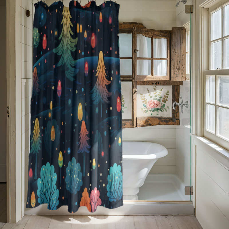 Magic Woods - Rideau de douche Premium, H 74 po x l 71 po