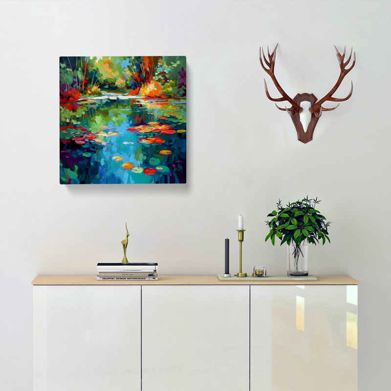 Pond Fauvism - Wrapped Canvas, 50cm H x 50cm W x 3cm D