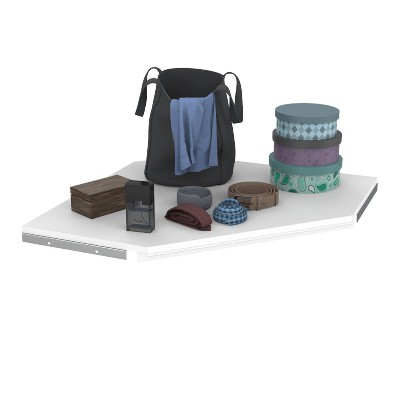 Ensemble de tablettes de coin blanches 28 pouces Impressions