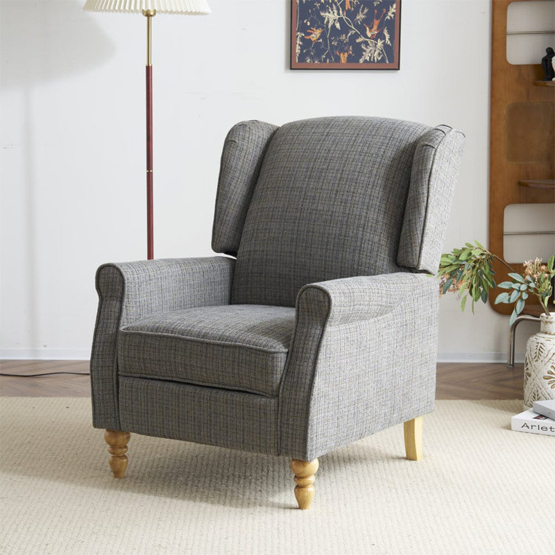 Ozvaldo 70cm Wide Wing Chair Recliner, Grey