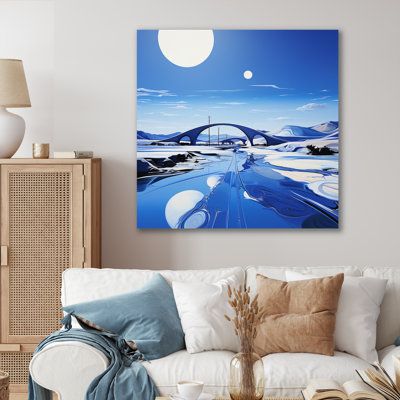 " Blue Modern Bridge Scenery II "