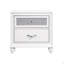 2 Drawers Nightstand With Acrylic Crystal Accents