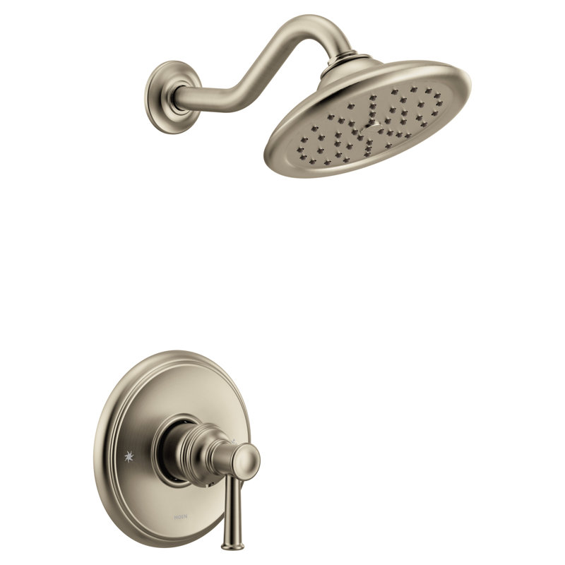 Ensemble de garniture de douche à 1 poignée éco-performante Belfield M-CORE 3-Series, valve requise, Nickel brossé