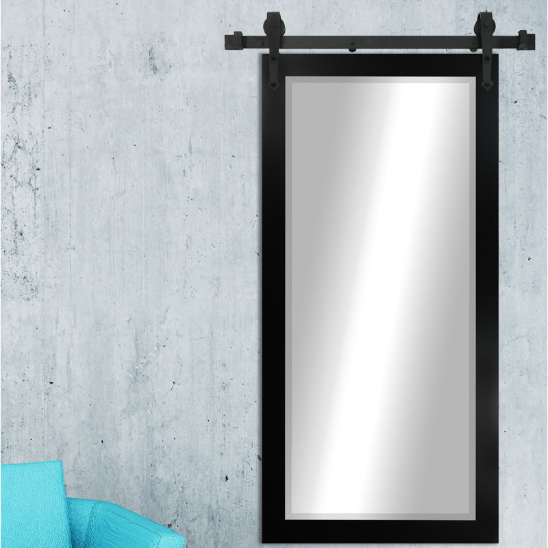 Miroir de salle de bain / meuble-lavabo Neace, Noir satiné, H 77 po x l 31 po