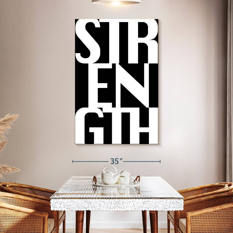 Sireci Strength Typography, 51" H x 34" W