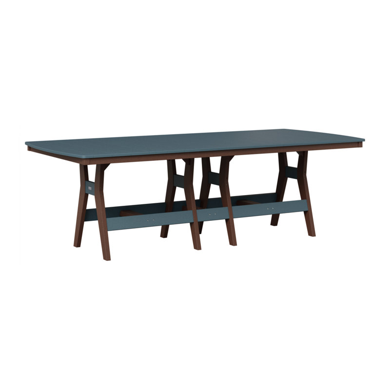 Harbor Outdoor Bar Table, Sunburst Yellow, Chocolate Brown
