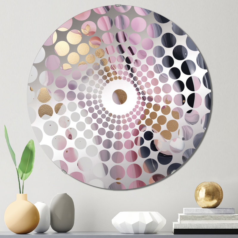 Marzano - Miroir décoratif à cercles concentriques, 23,6 po x 23,6 po