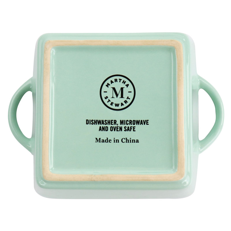 Mini casserole en grès avec couvercle Martha Stewart, Menthe