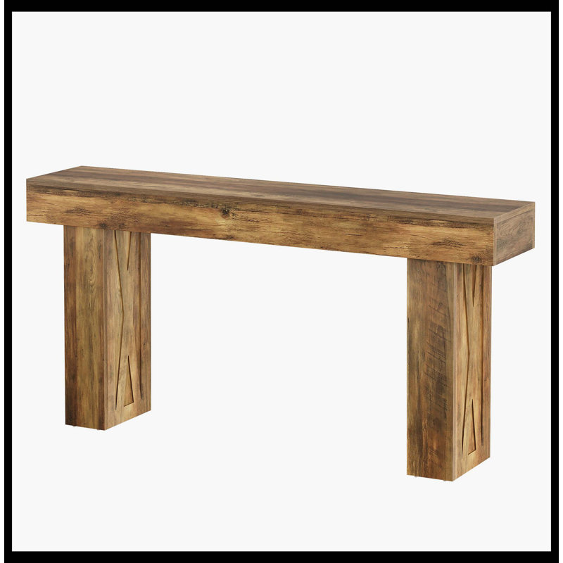 Console 63 po, canapé de style campagnard