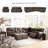 Dunleith Upholstered Power Reclining Curved Sectional Symmetrical
