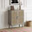4-Doors Rattan Mesh Storage Cabinet