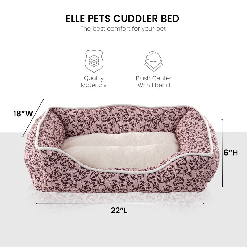 Elle Printed Microsuede Cuddler with Plush Centre